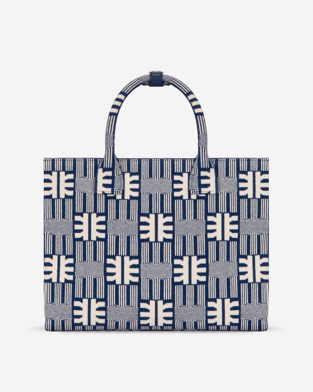 FEI Jacquard Knit Medium Tote Bag - Navy