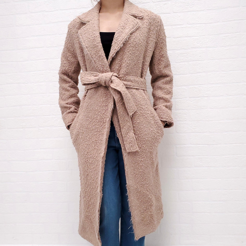HELMUT LANG WOOL TEDDY COAT - SIZE XXS