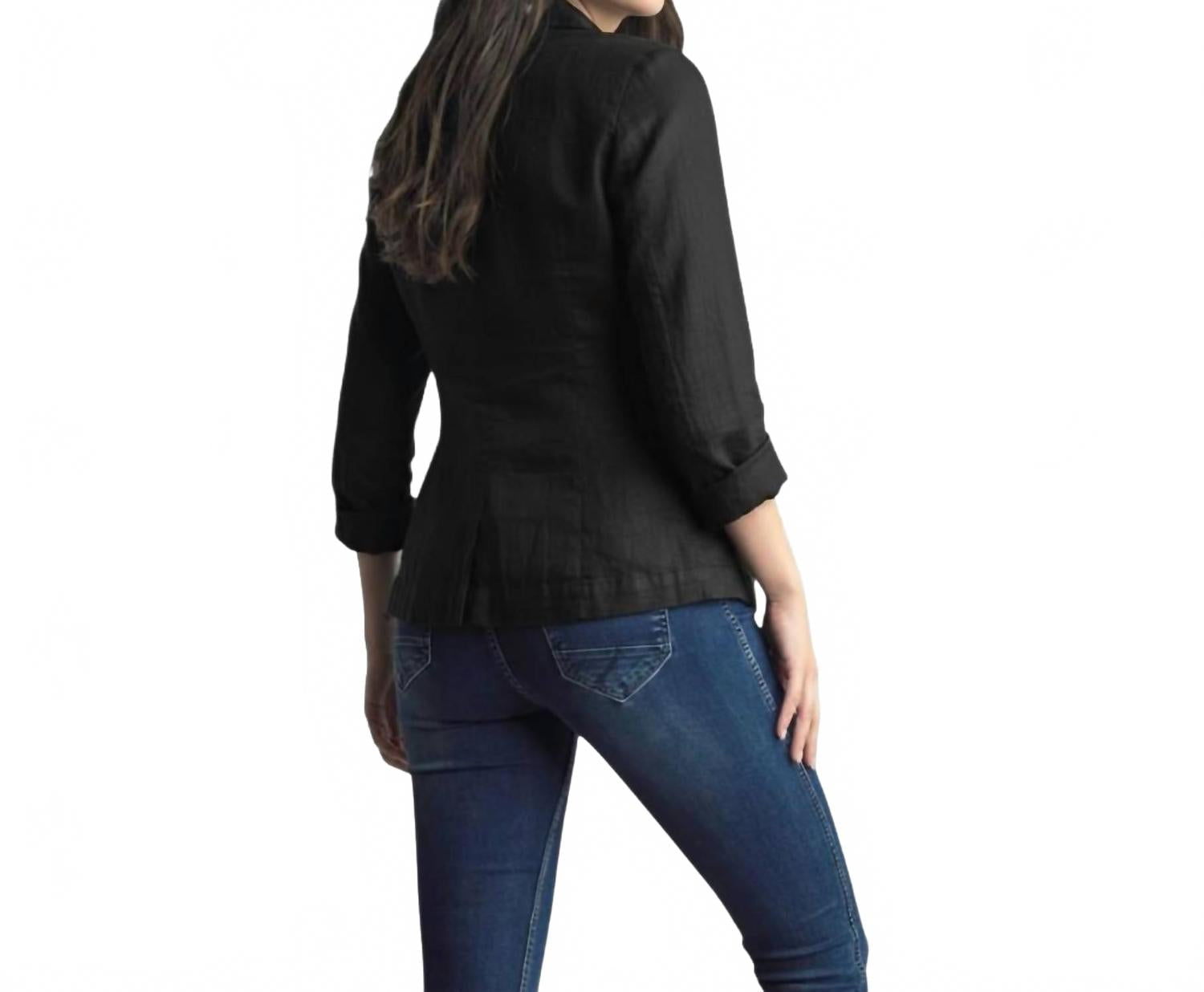 Linen Love Jacket In Black