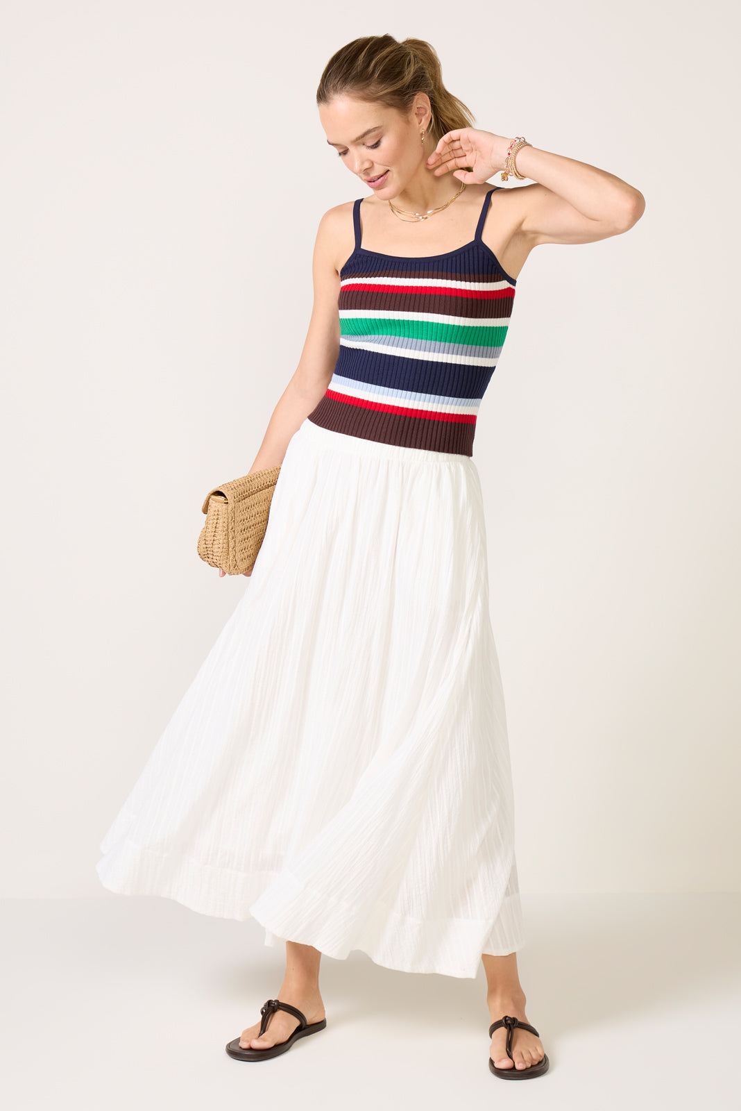 Women's Shadow Stripe Maxi Skirt
