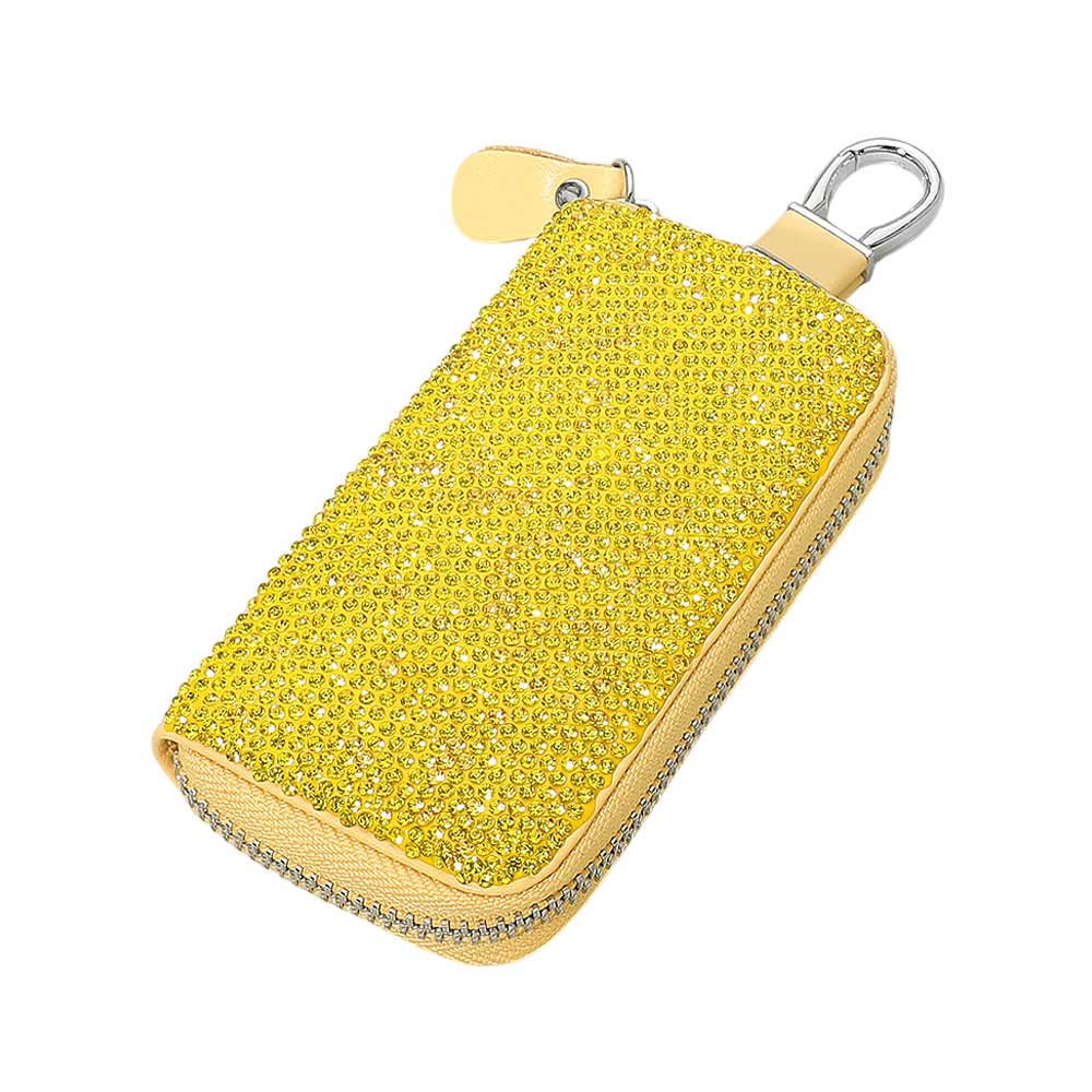 Bling Faux Leather Key Wallet