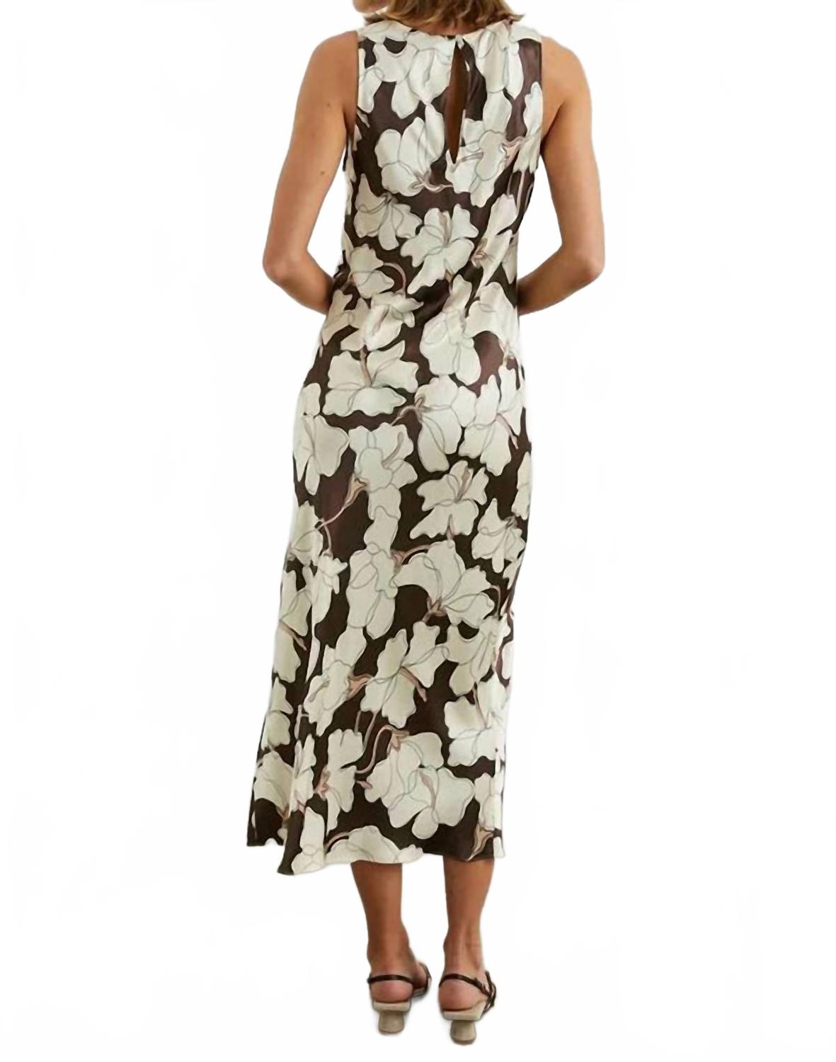 Gabriella Midi Dress In Brown