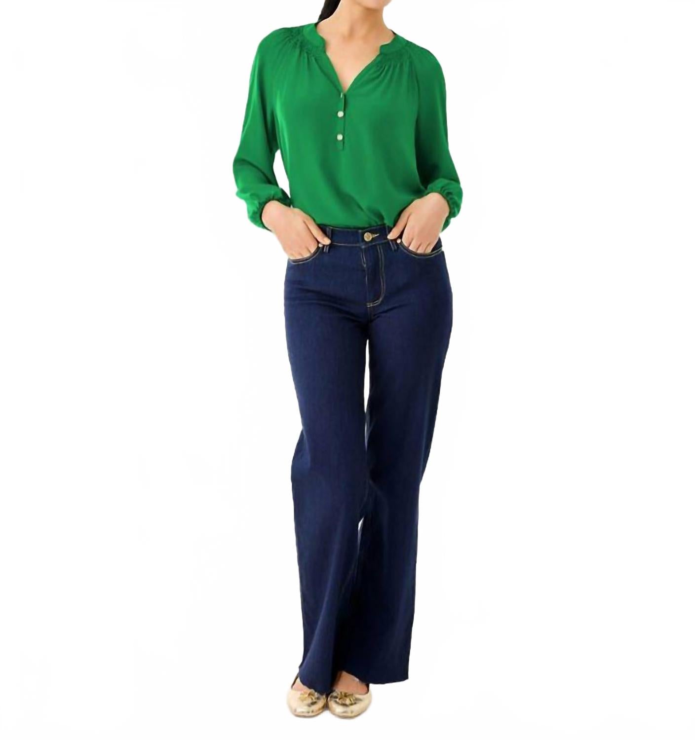 Elsa Top In Bamboo Green