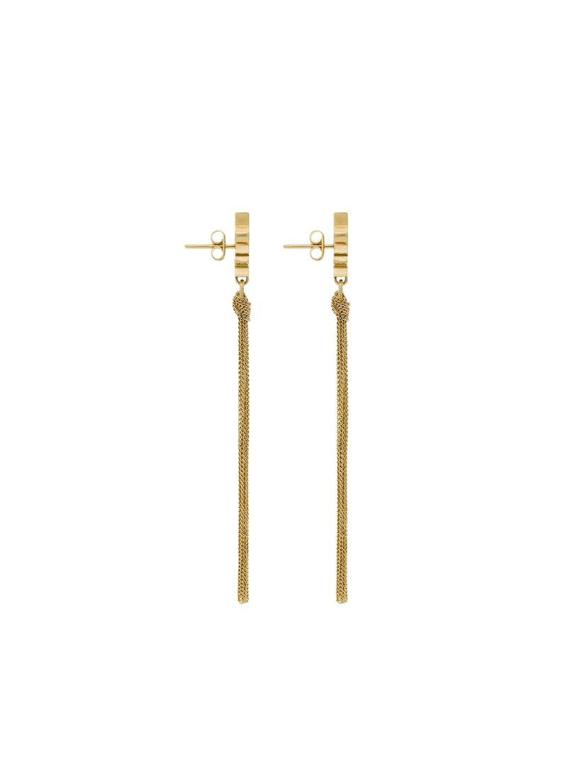 Saint Laurent Women Metal Earrings With Cassandre Tassel