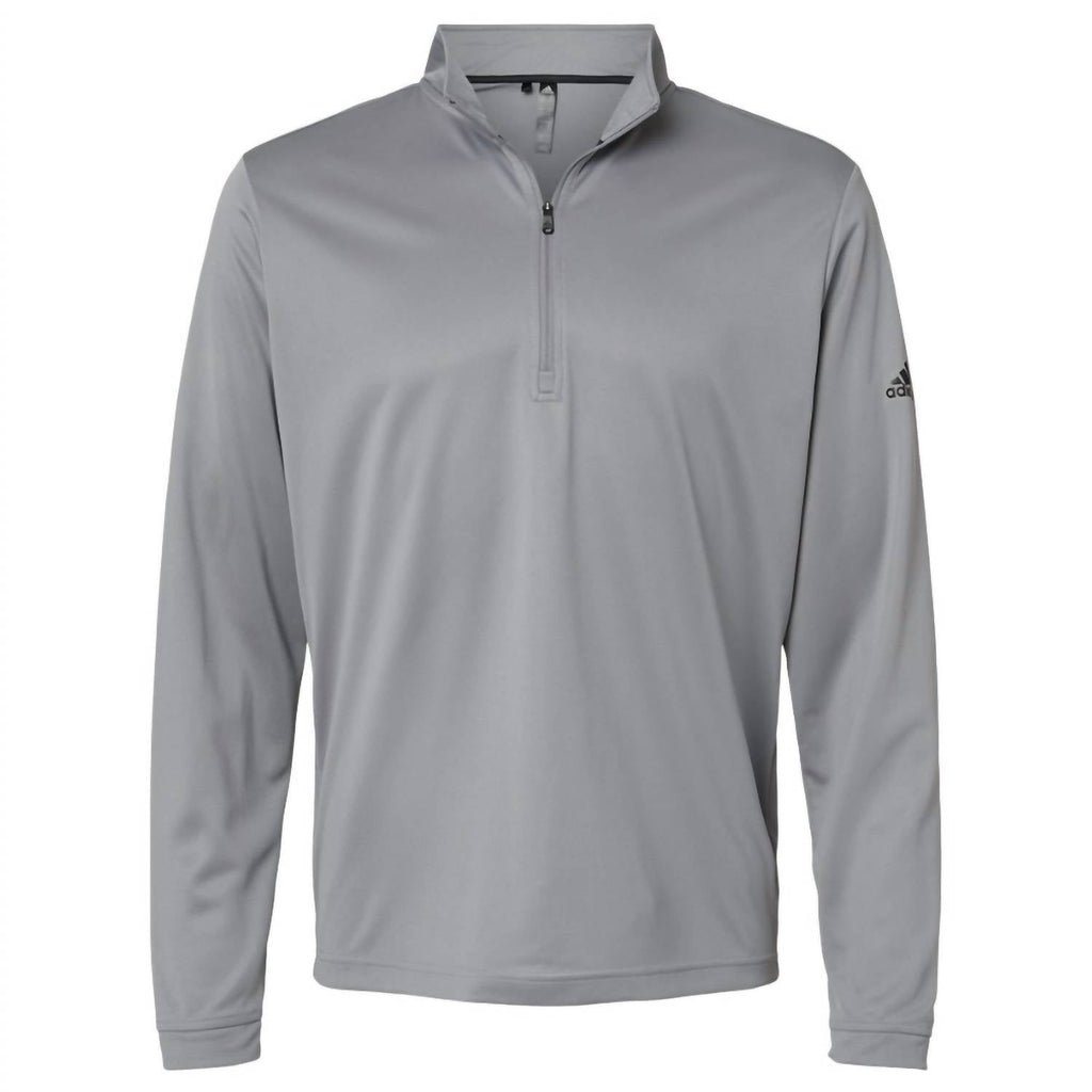 Men's Lightweight Quarter Zip Top In Grey
