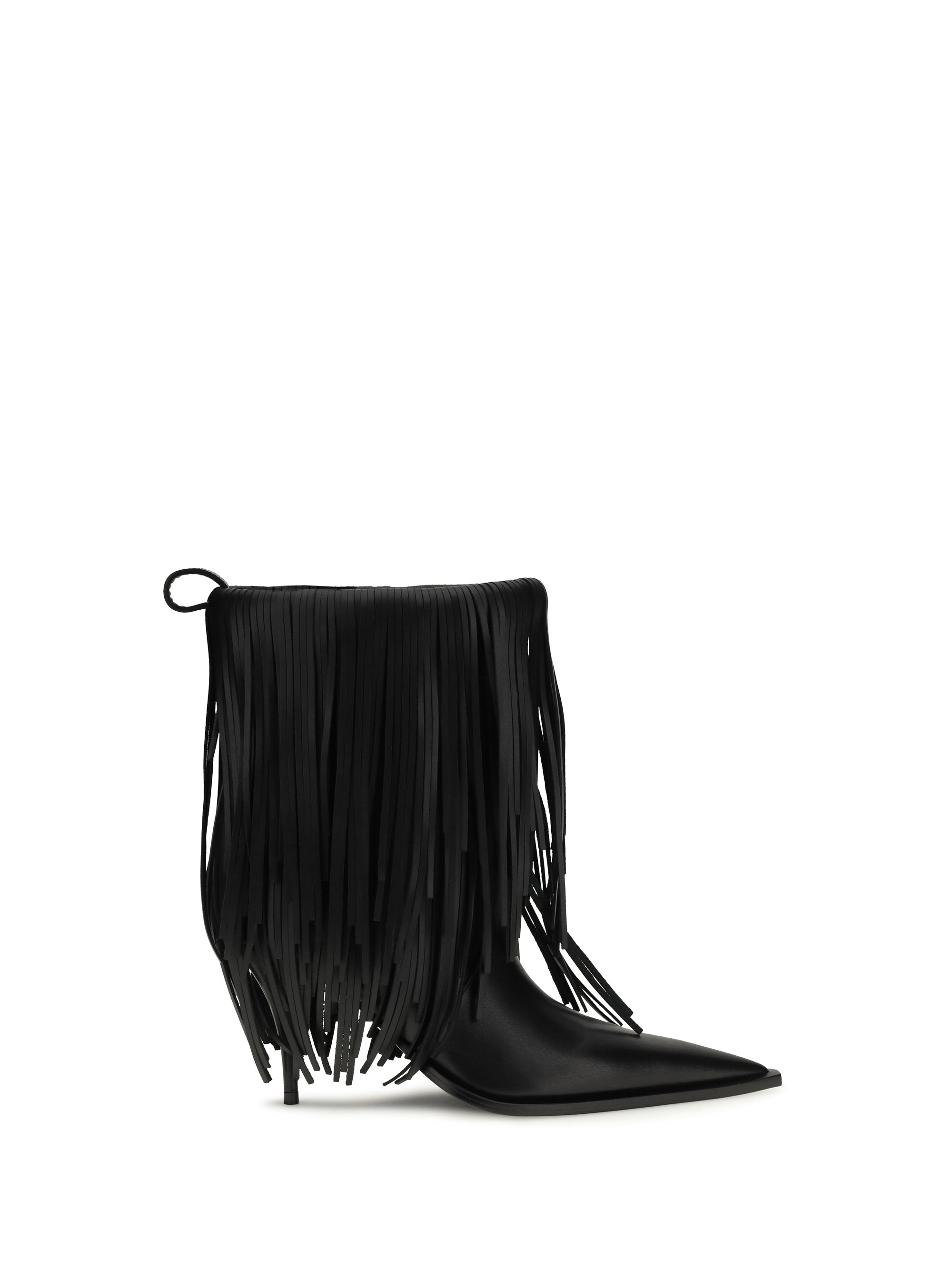 Balenciaga Women Avenue Fringe Ankle Boots