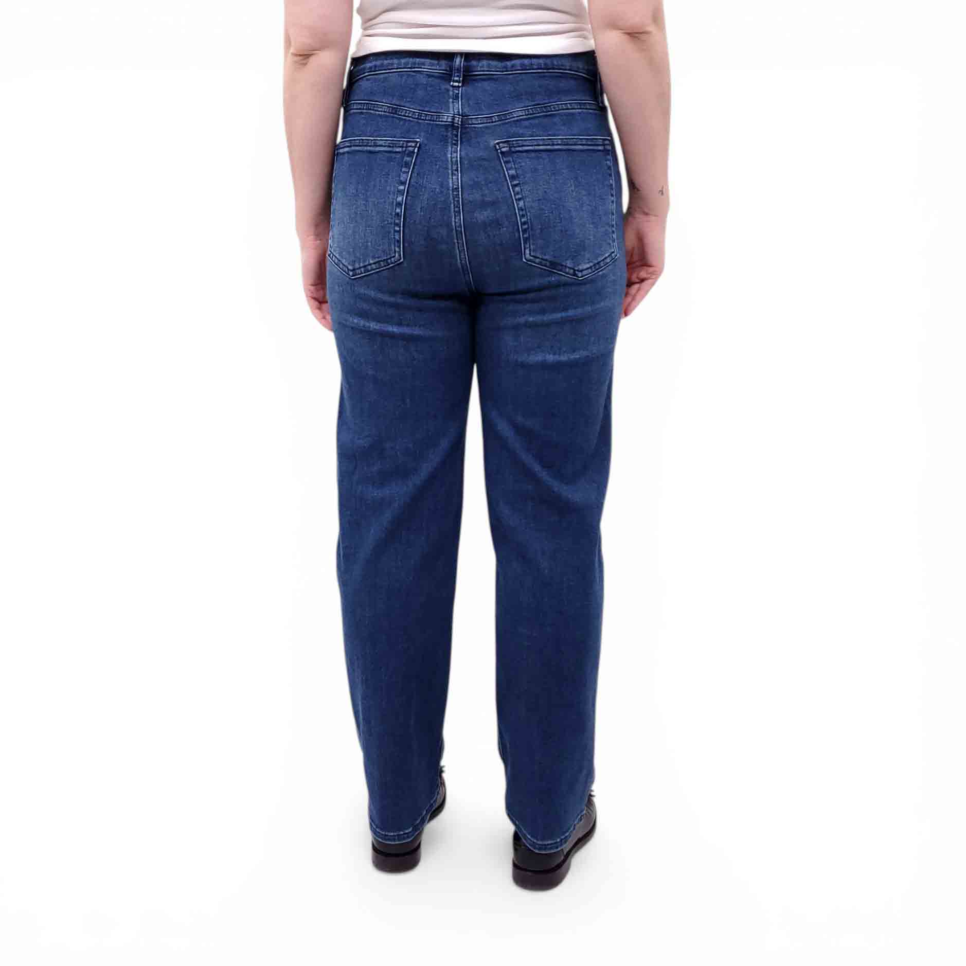 FRAME DARK FADED WASH 'LE SLEEK STRAIGHT' JEANS - SIZE 31