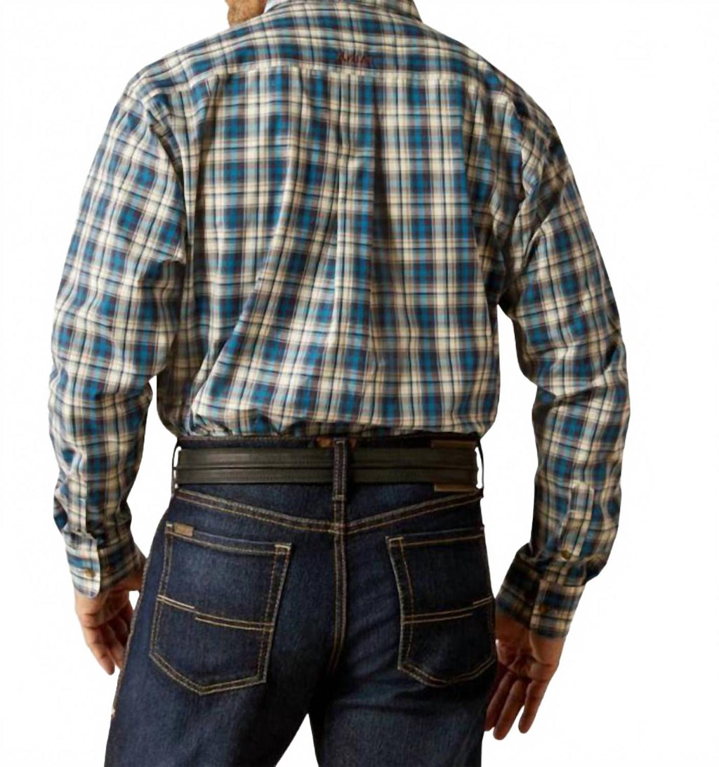 Men's Pro Series Parrin Plaid Classic Shirt In Teal