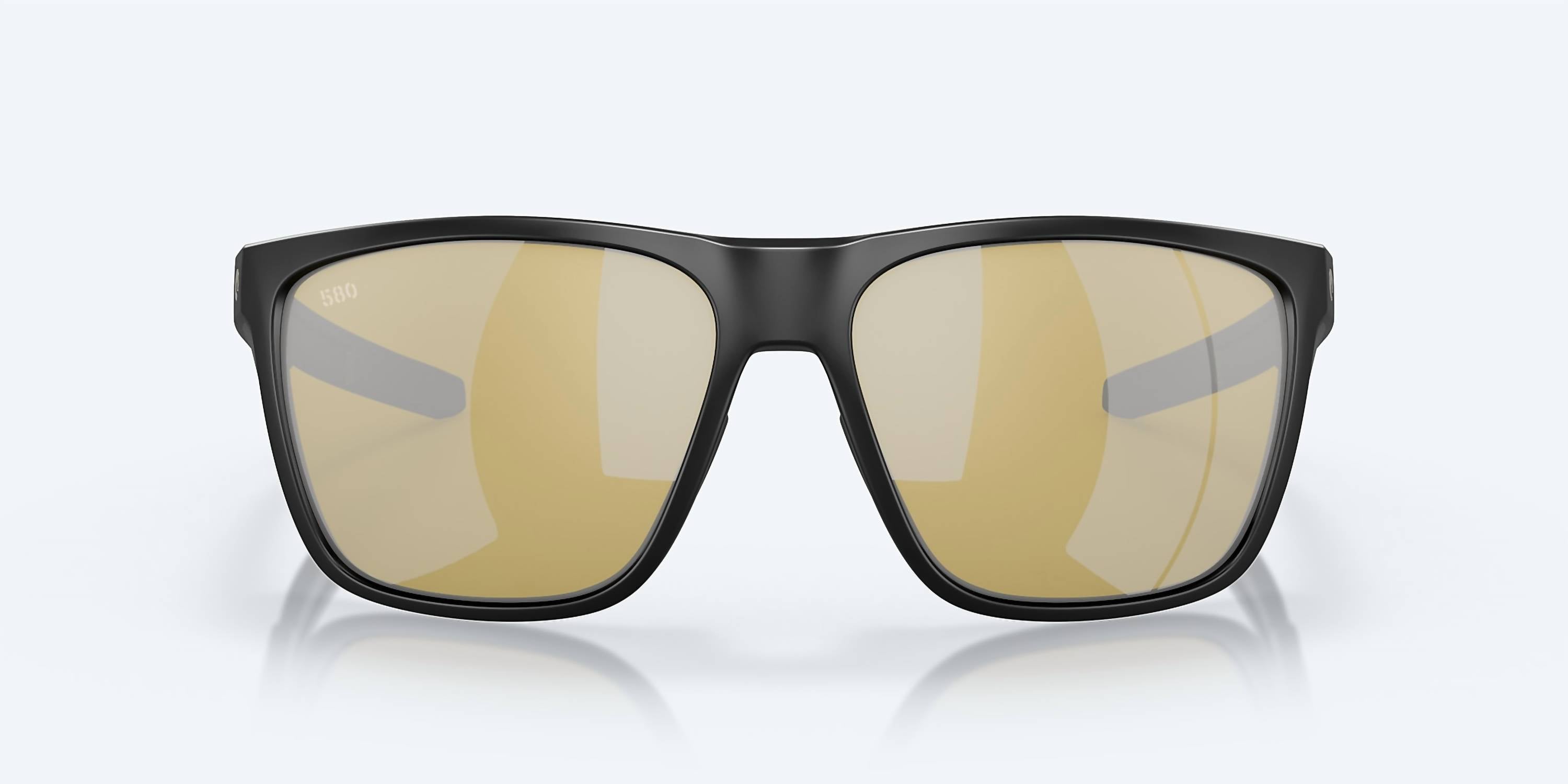 Men's Ferg Xl Square Polarized Sunglasses In Matte Black/sunrise Silver Mirror