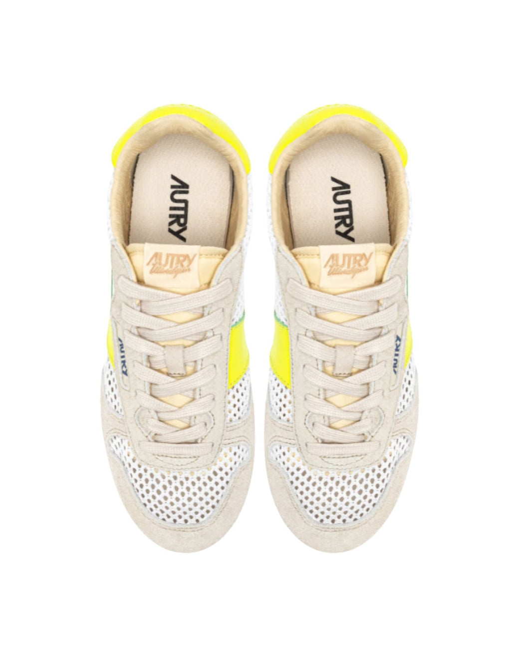 Autry Windspin Women’S Sneakers In Mesh And Leather White Sand And Evening Primrose Wslw Kd02 Windspin Low