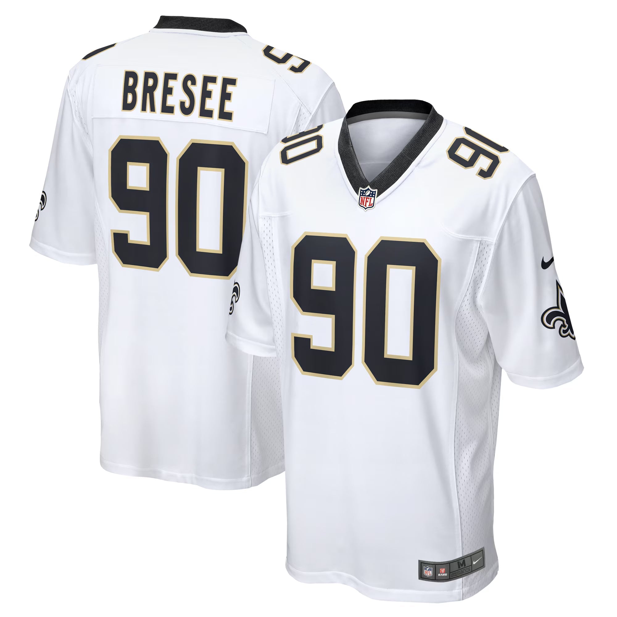 New Orleans Saints Bryan Bresee White Game Jersey