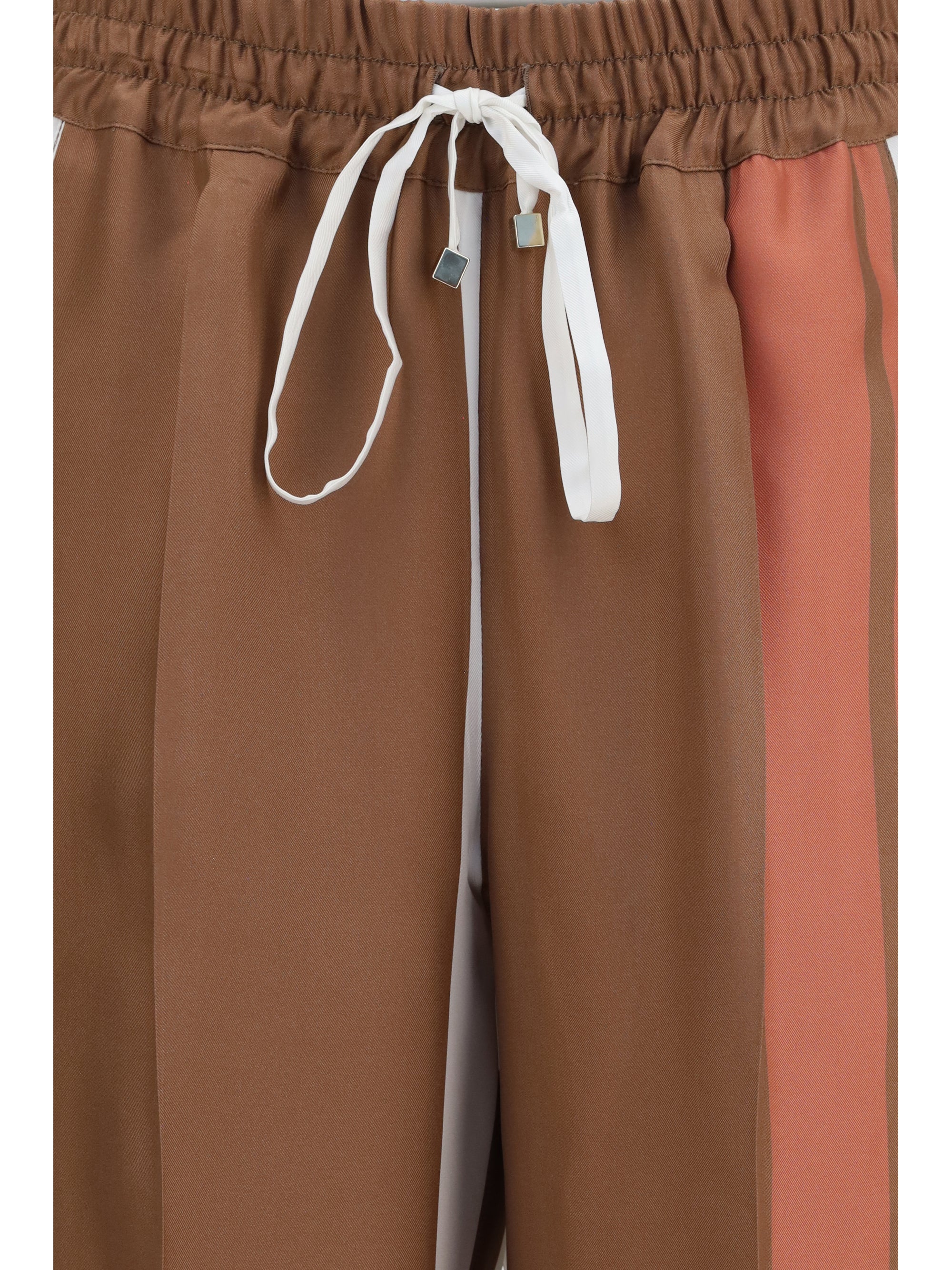 Kiton Women Striped Silk Pants