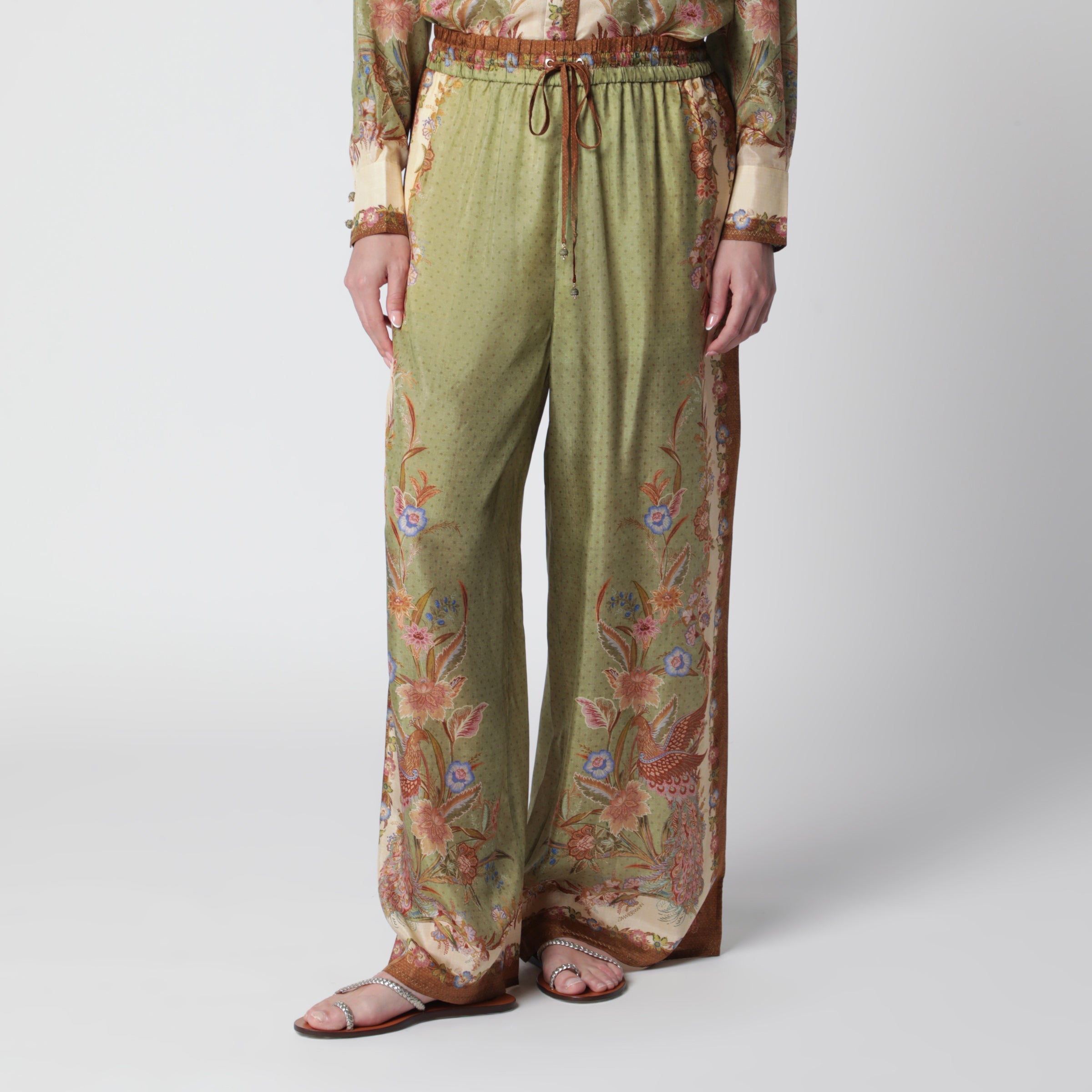 Zimmermann Indra Relaxed Trousers With Floral Print Women