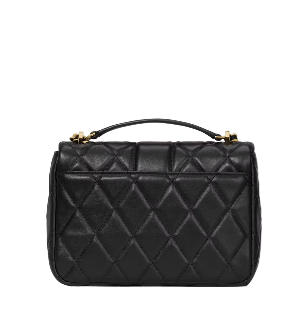 NWT Kate Spade Carey Quilted Leather Small Flap Crossbody Bag In Black