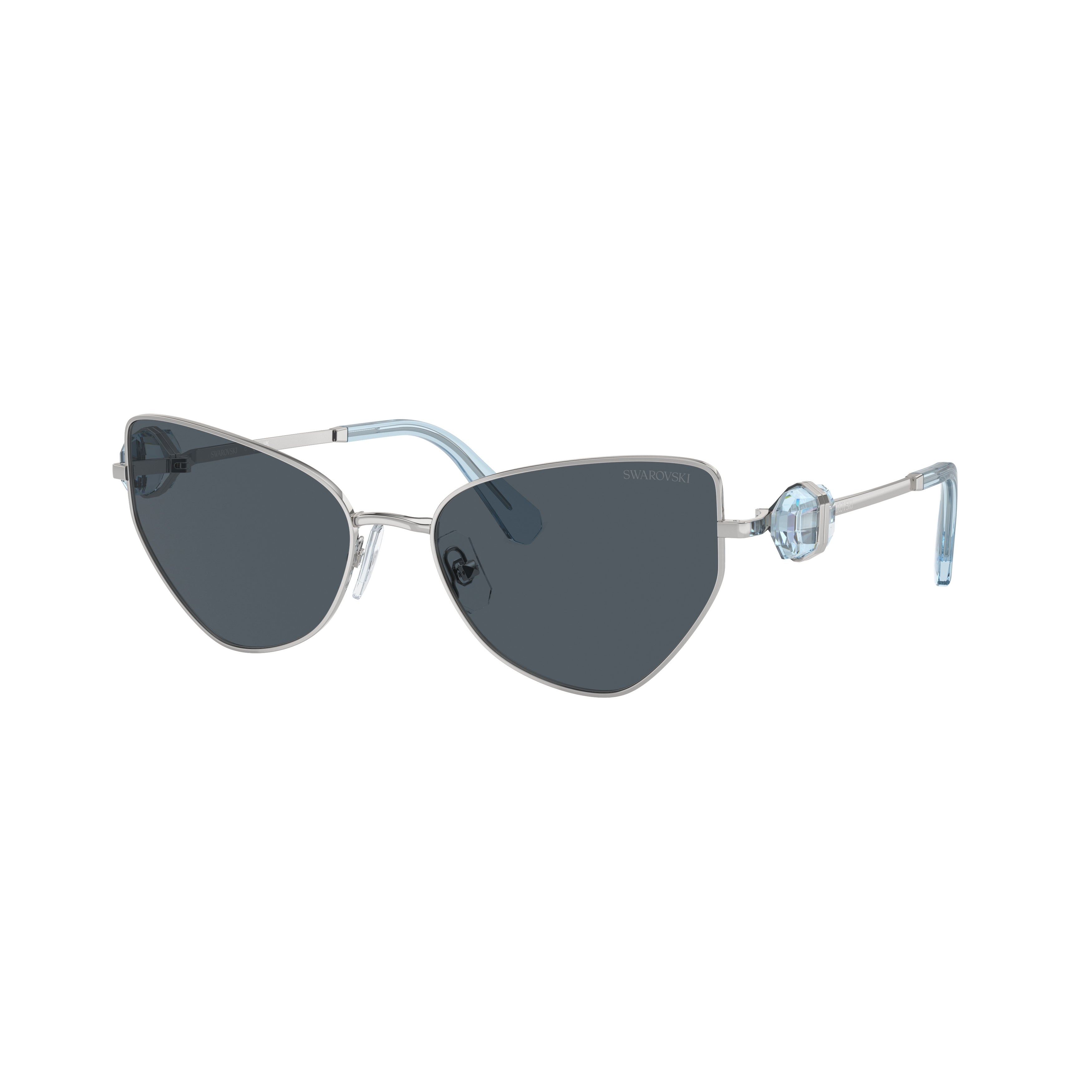 0Sk7003 Angular Cat-Eye Sunglasses with Crystal Embellishments