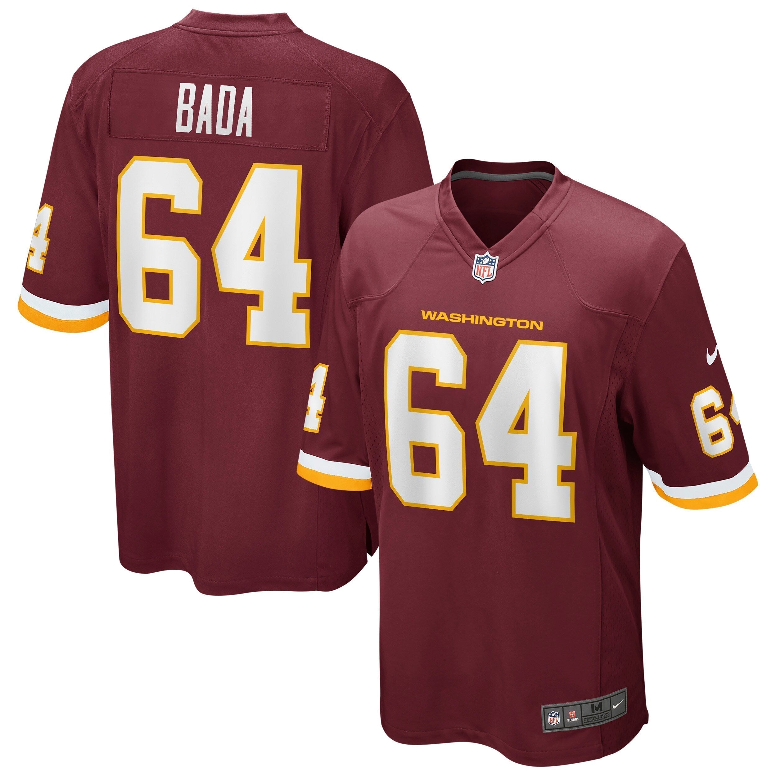 David Bada Washington Football Team Nike Game   Jersey - Burgundy