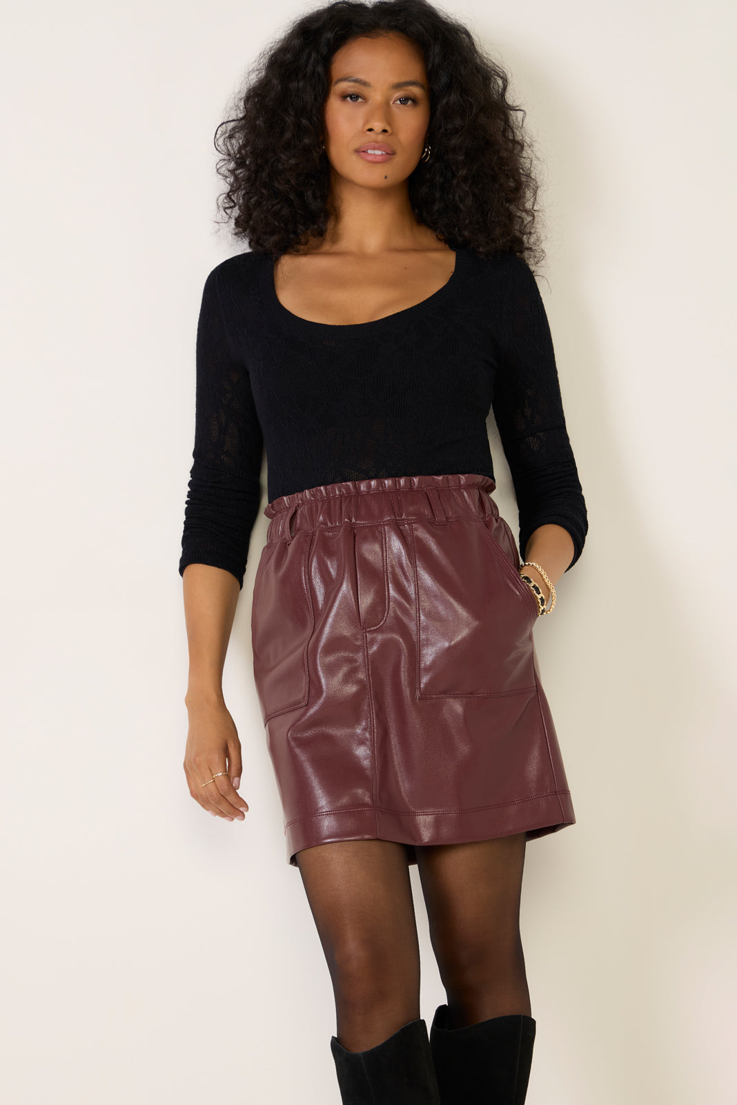 Women's Tibi Scoop Mesh Top