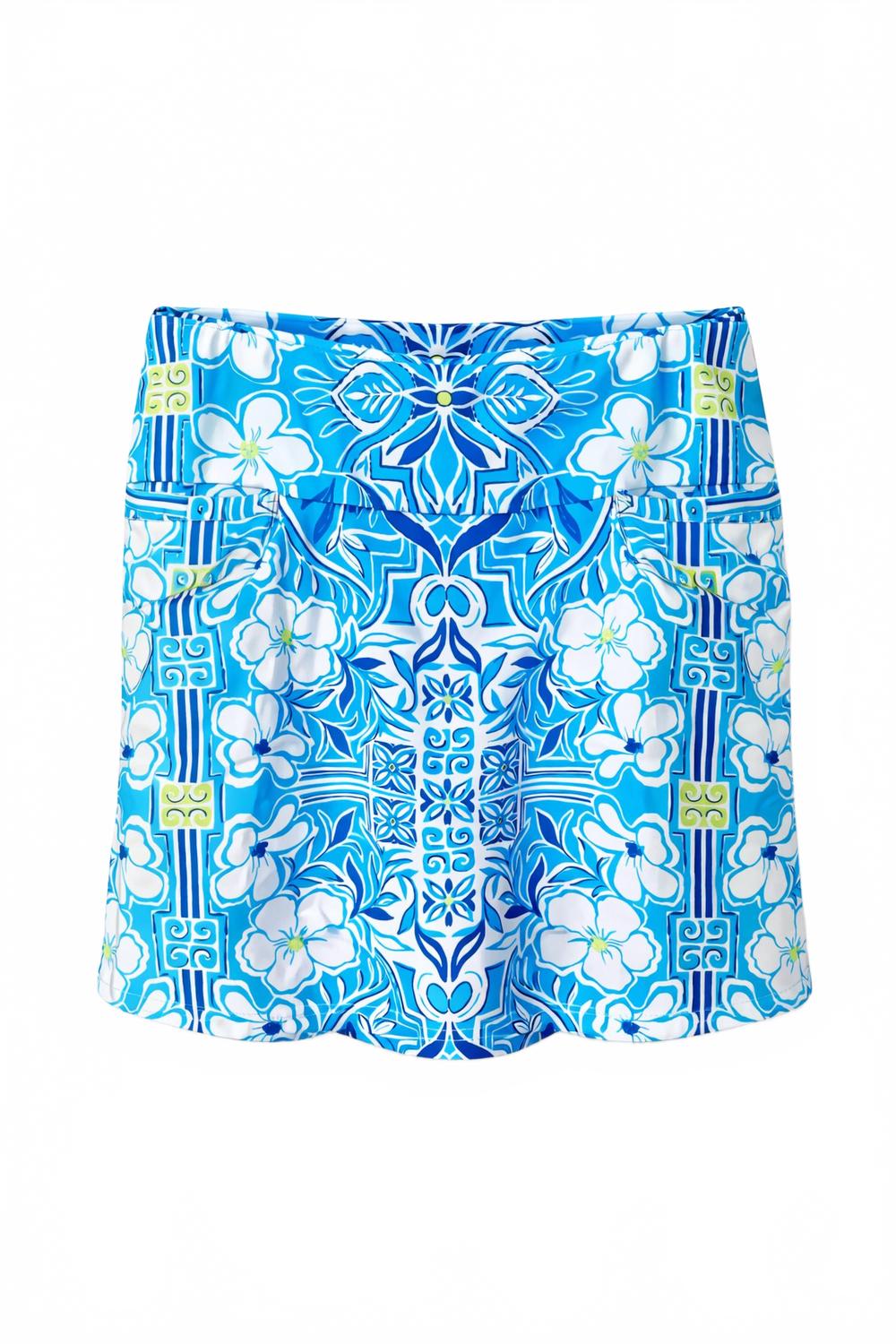Women's Giselle Skort In White & Blue