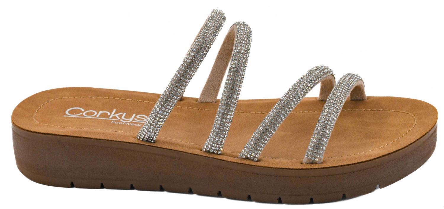 Women's Striptease Rhinestone Sandals In Silver