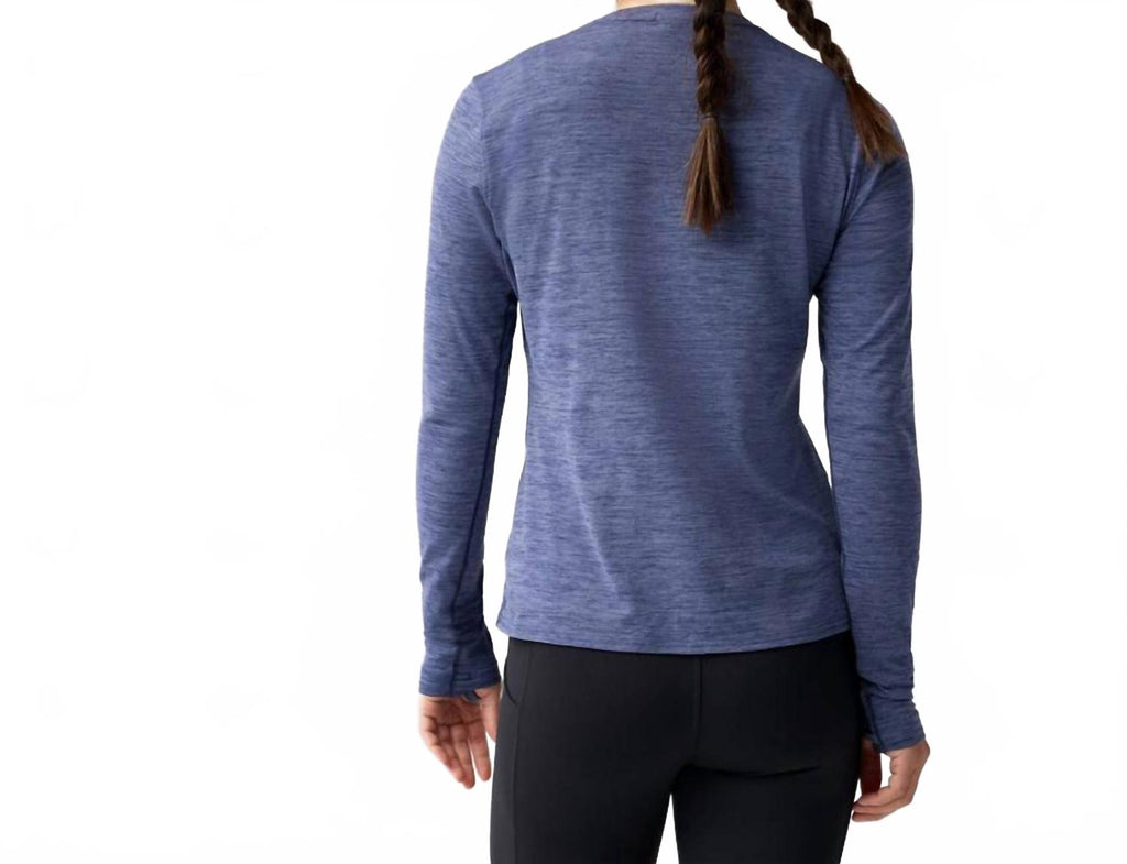 Luxe Long Sleeve Top In Heather Nightshadow