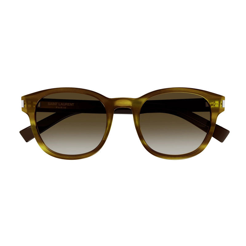 Saint Laurent Sunglasses Round Full Rim, Black Frame And Black Lens Sl620001