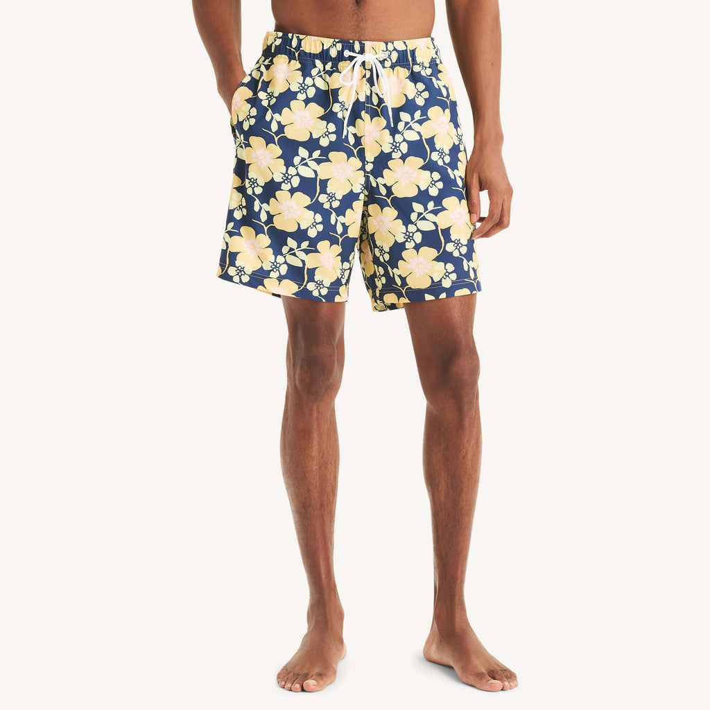 Nautica Mens 7" Printed Quick-Dry Swim