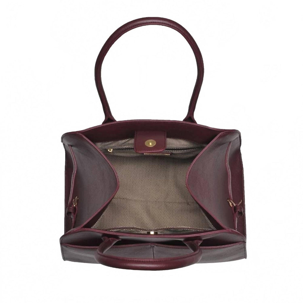 Women's Janice Satchel Bag In Burgundy