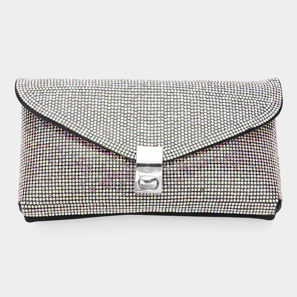 Bling Studded Envelope Belt Bag / Crossbody Bag