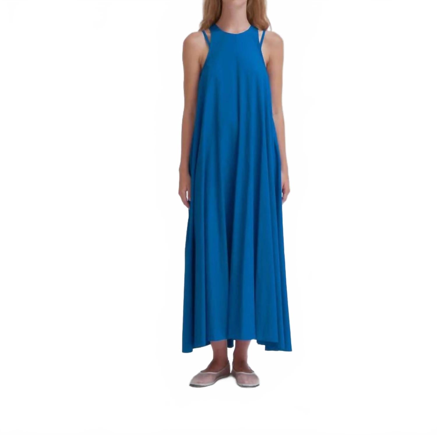 Double Strap Dress In Cerulean
