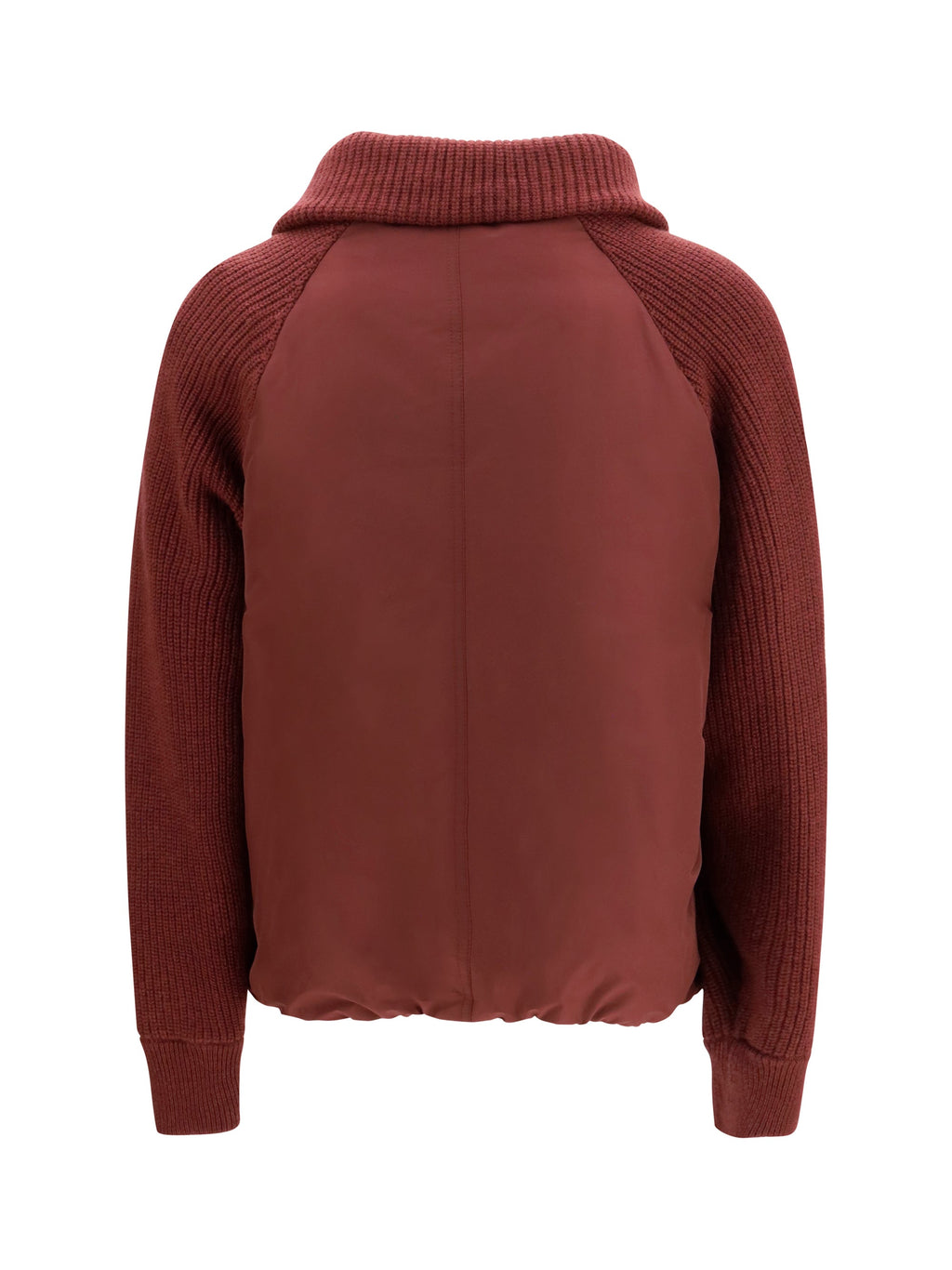Brunello Cucinelli Women Down Jacket With Wool Sleeves