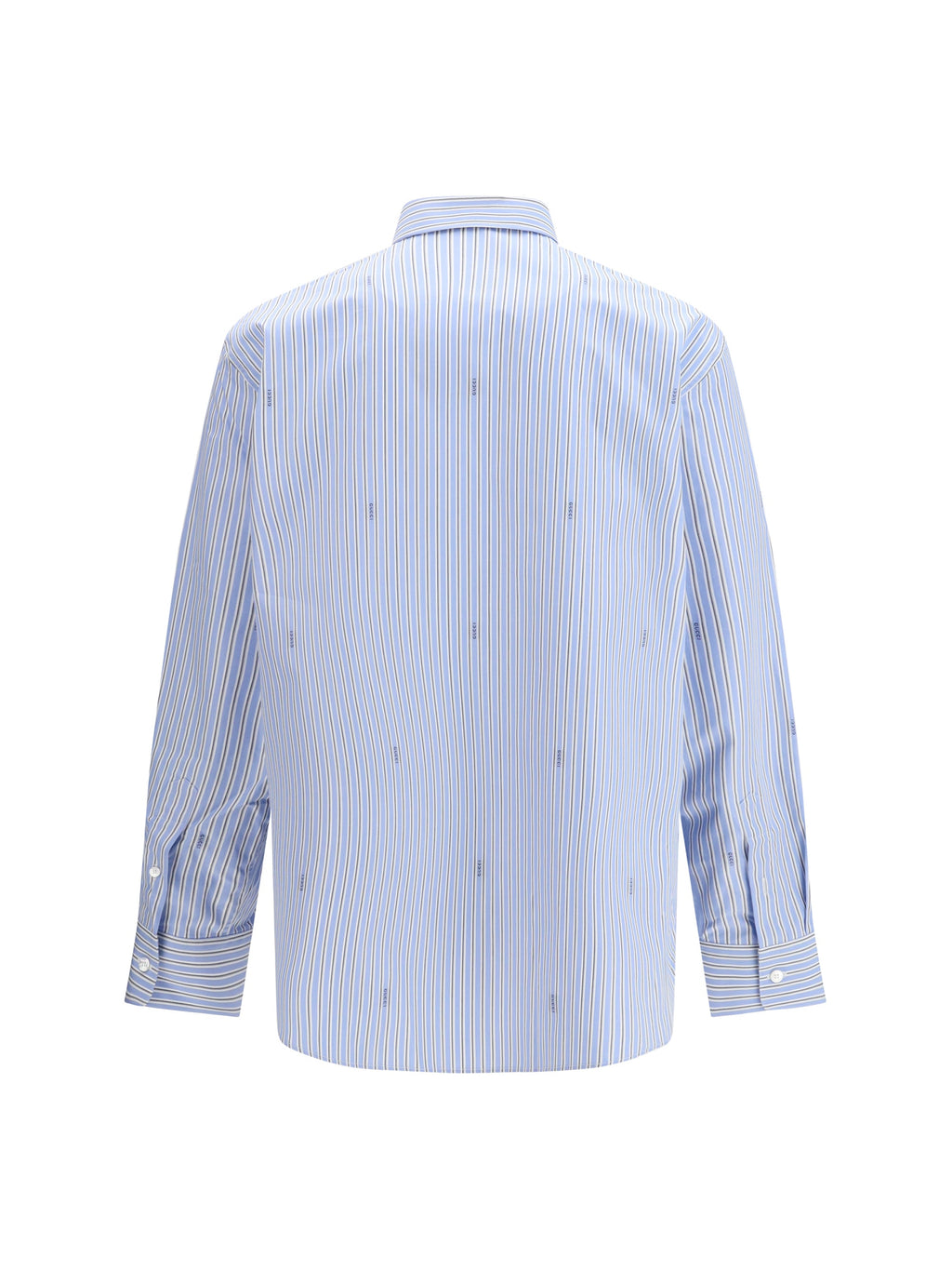 Gucci Men Striped Cotton Poplin Shirt