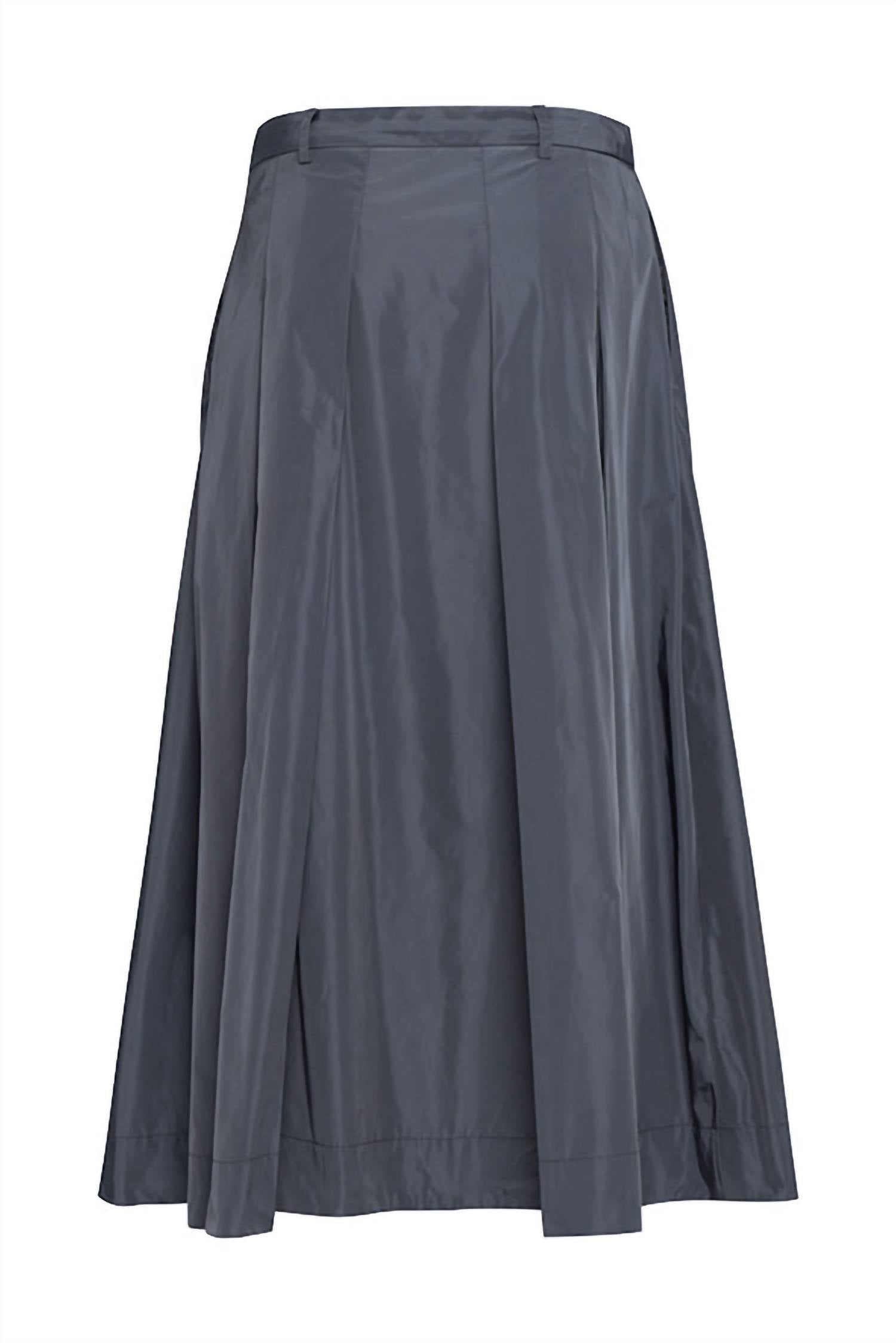 Charlotte Taffeta Skirt In Graphite
