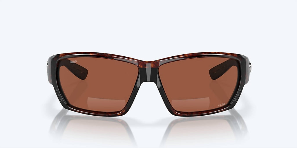Men's Tuna Alley Reader Rectangular Polarized Sunglasses In Tortoise/copper