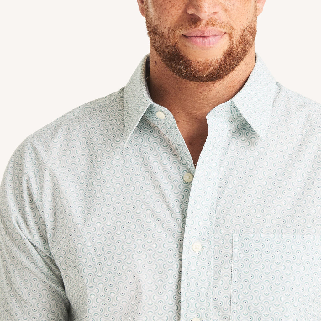 Nautica Mens Big & Tall Printed Short-Sleeve Shirt