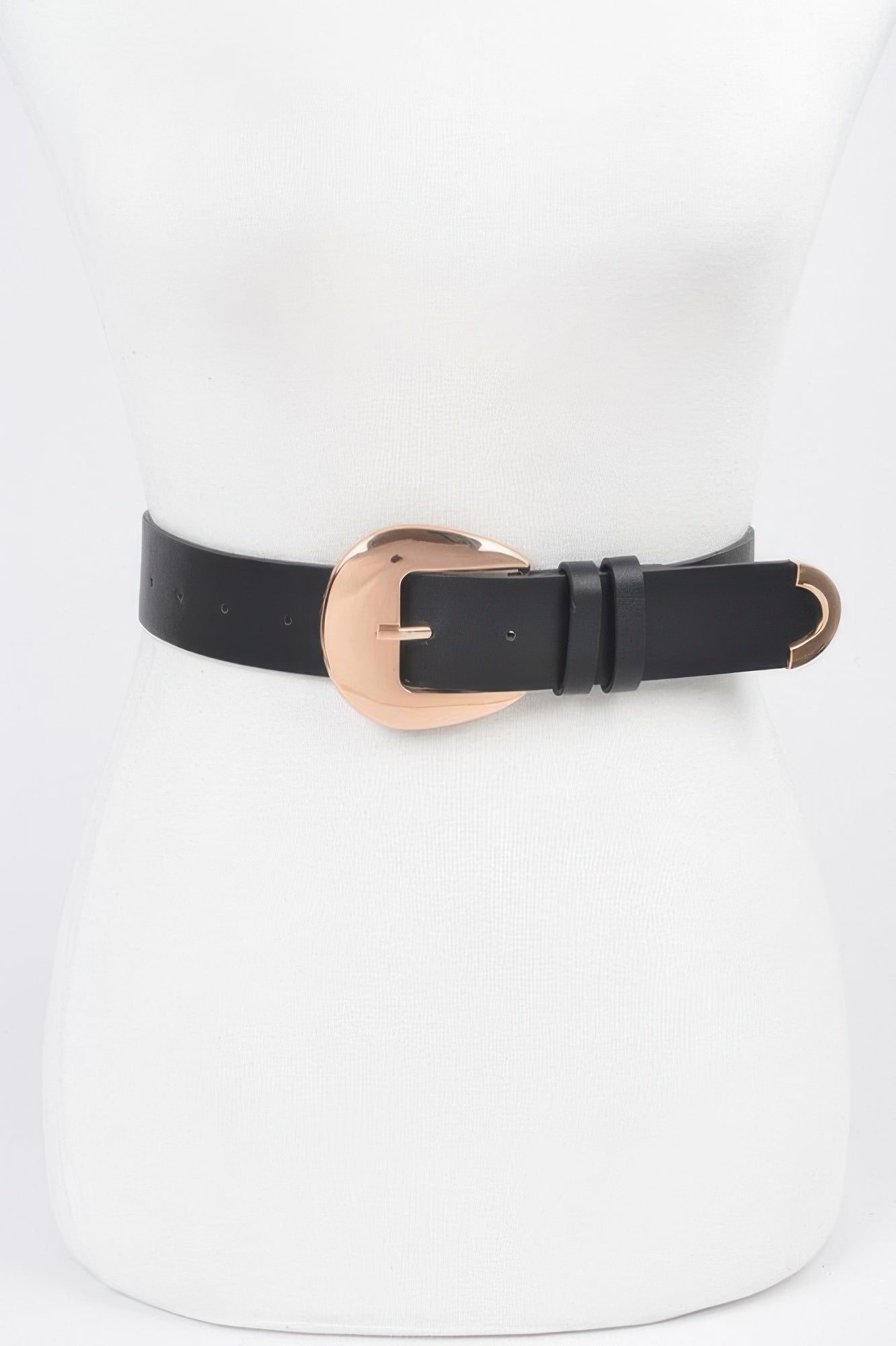 Faux Leather Metal Buckle Belt