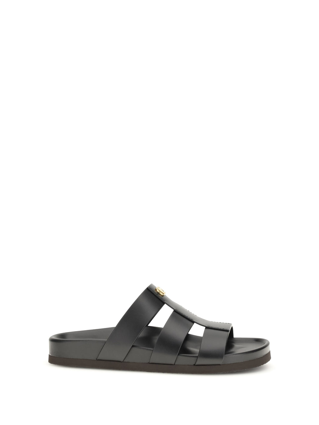 Valentino Garavani Men Studshield Leather Slide Sandals
