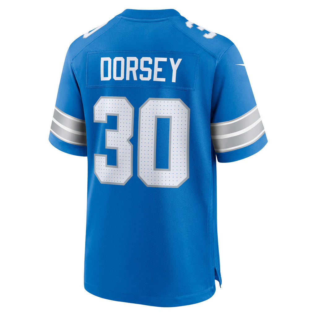 Detroit Lions Khalil Dorsey Blue Team Game Jersey