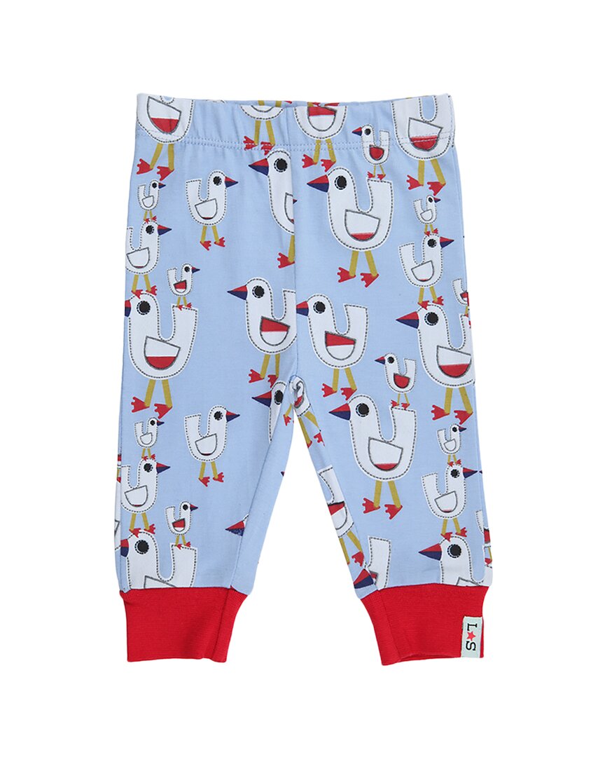 Lilly and Sid Sandy Seagull/Stripe Legging Set