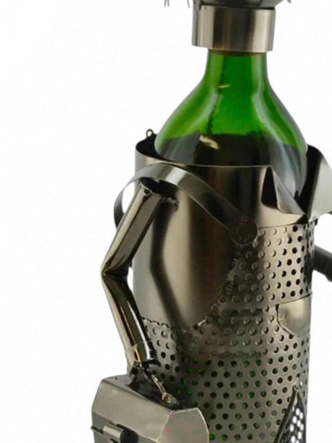 Handyman Wine Bottle Holder In Silver
