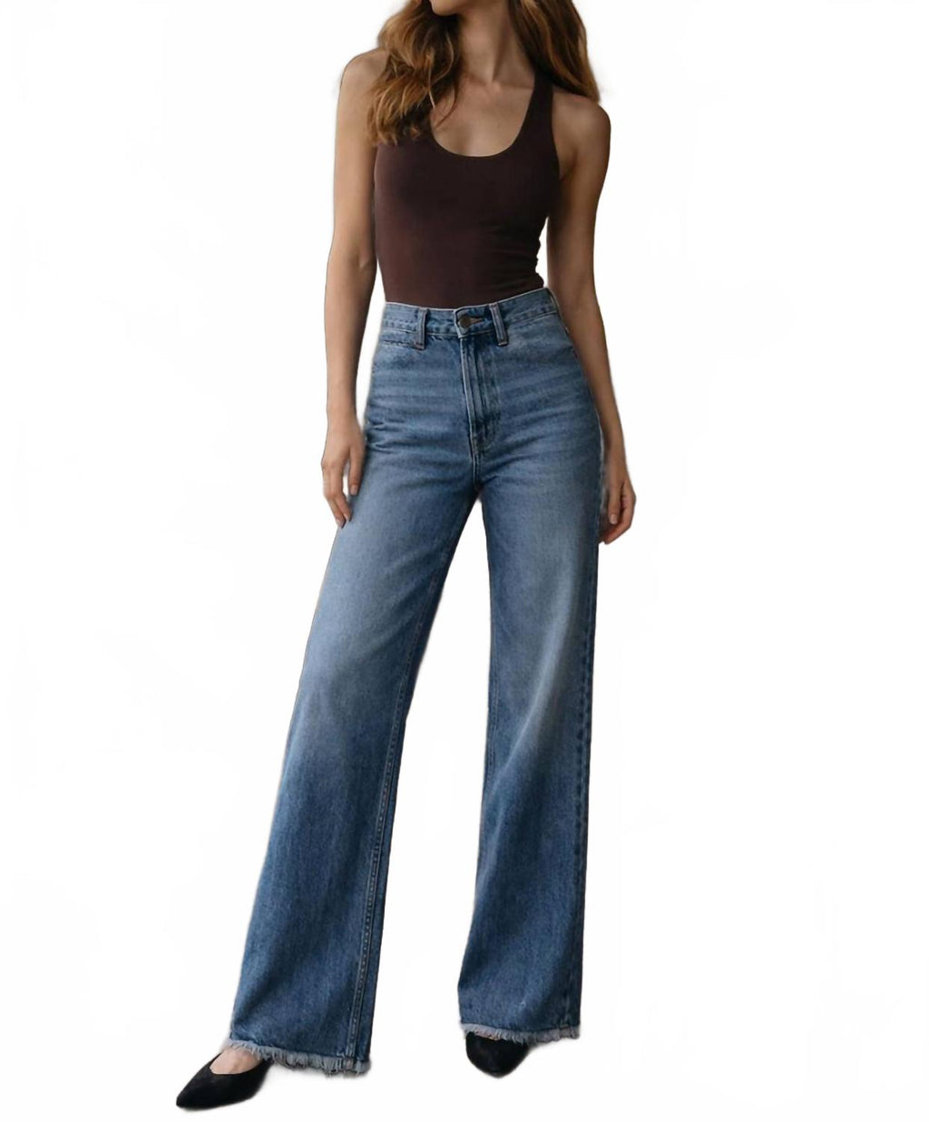 Sophia Super High Rise Wide Leg Jeans In Vista