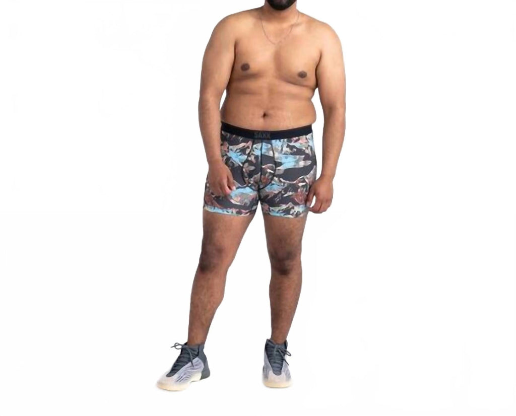 Quest Quick Dry Mesh Boxer Brief In Black Mountainscape