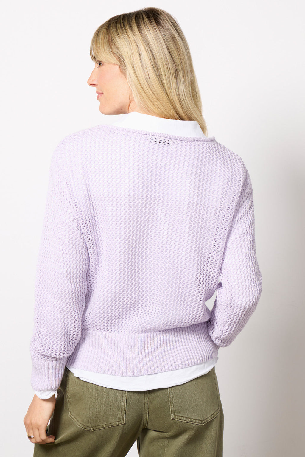 Women's Open Knit Sweater Top