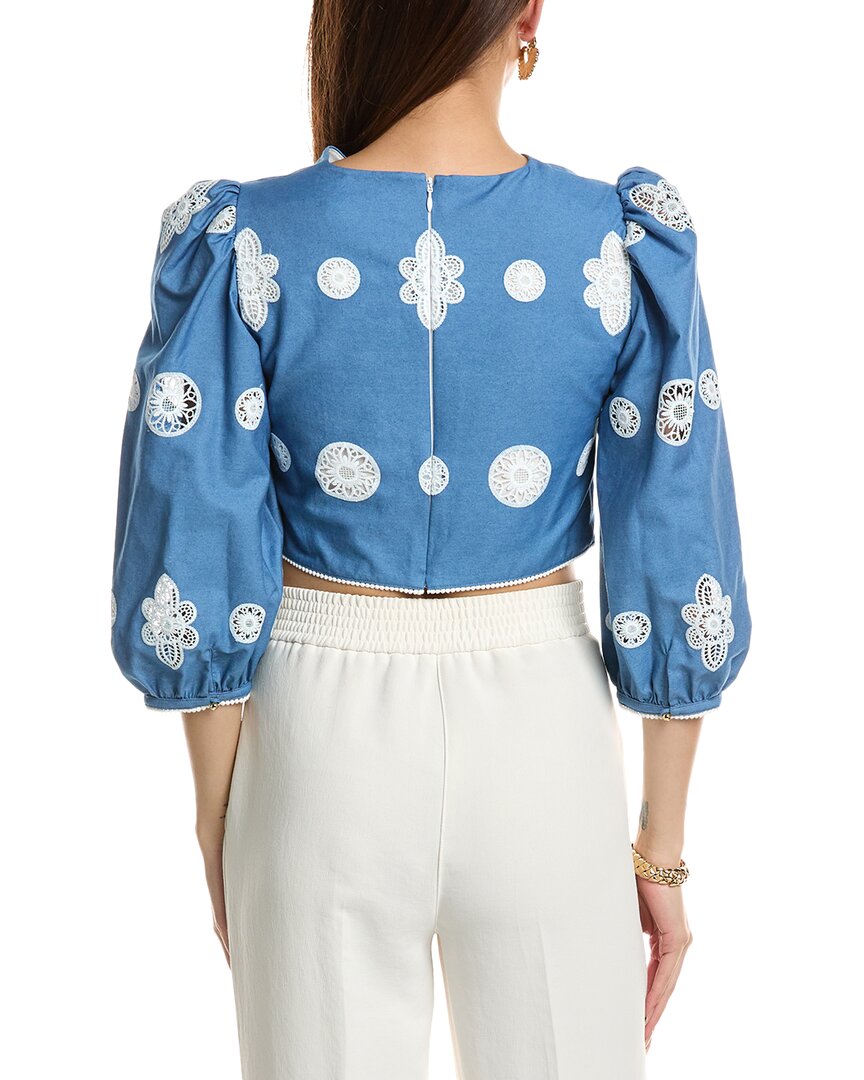 Borgo De Nor Alfie Denim Lace Top