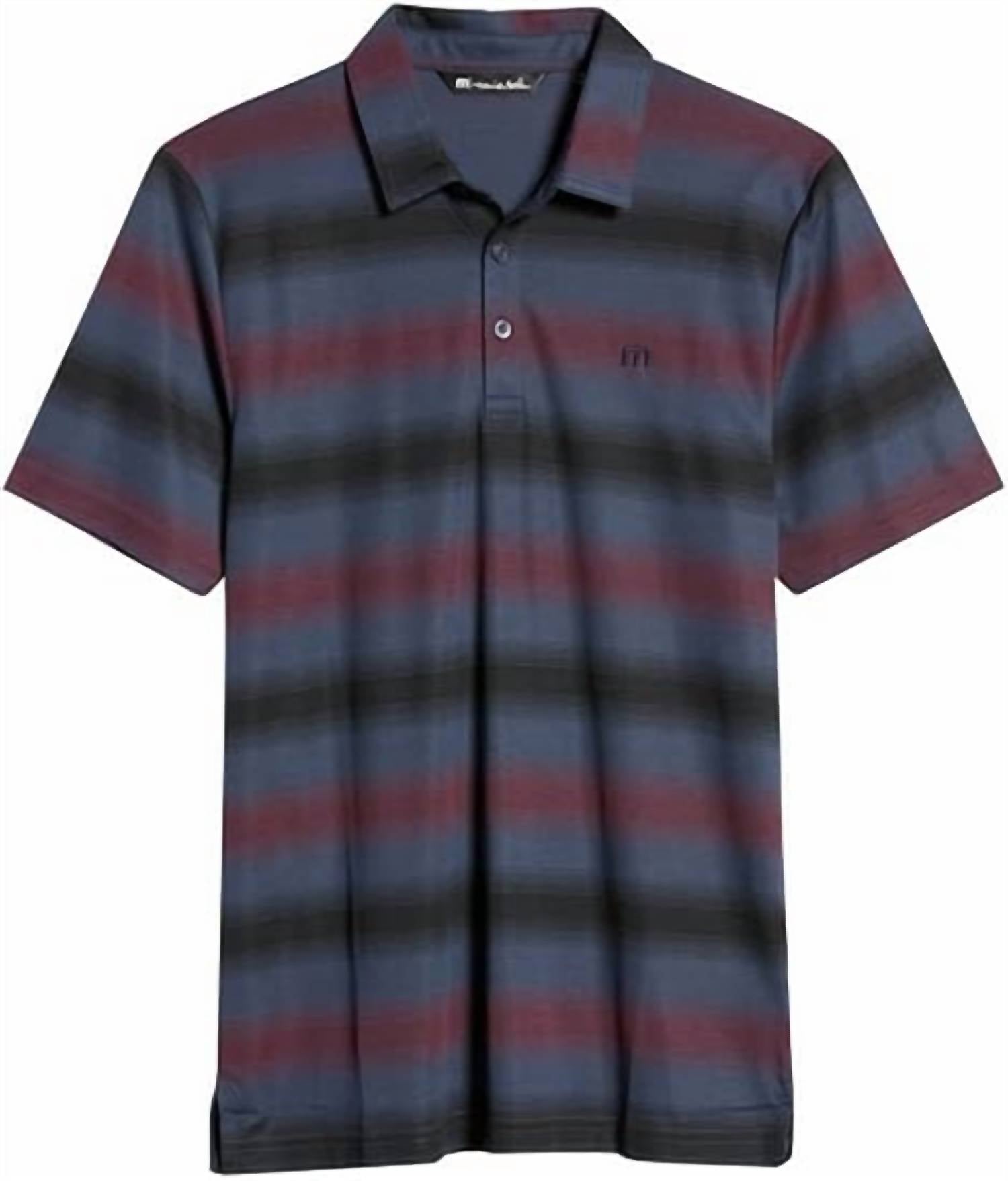 Men's Staycation Polo In Mauve Wine