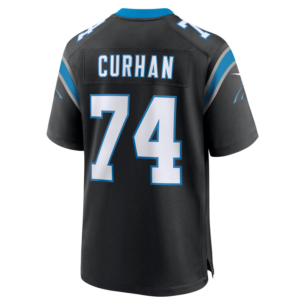 Carolina Panthers Jake Curhan Black Team Game Jersey