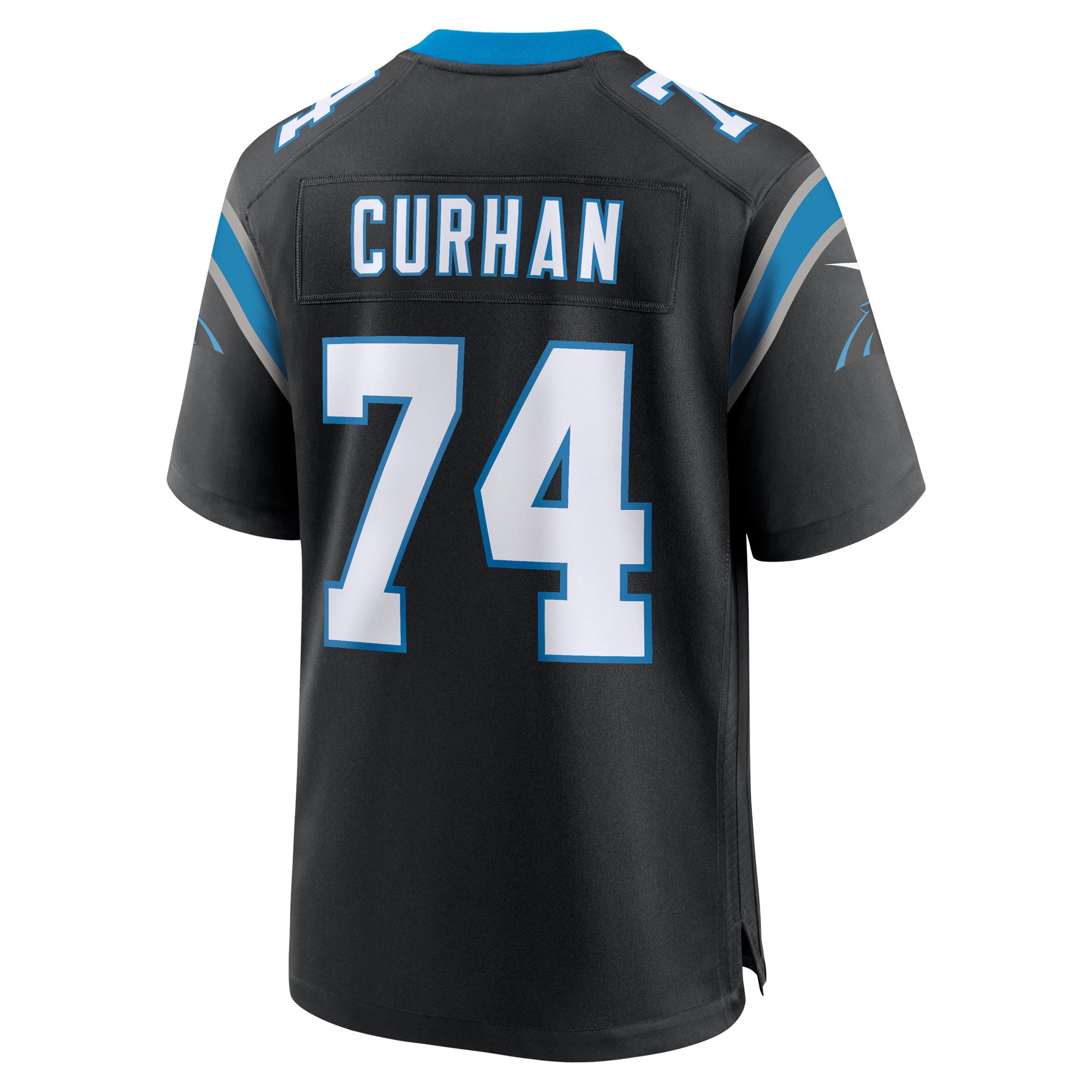 Carolina Panthers Jake Curhan Black Team Game Jersey