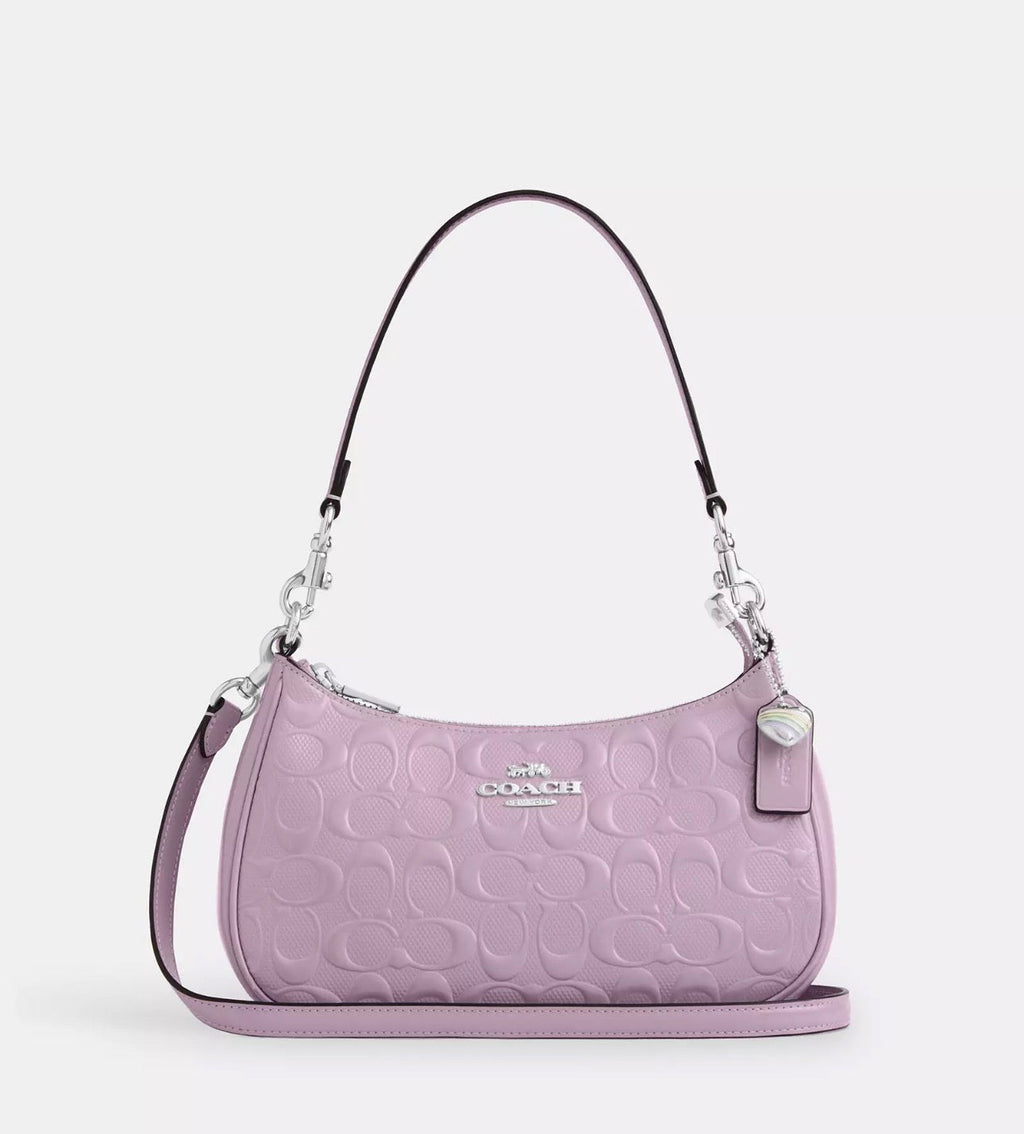 NWT Teri Shoulder Bag In Signature Leather With Heart Charm