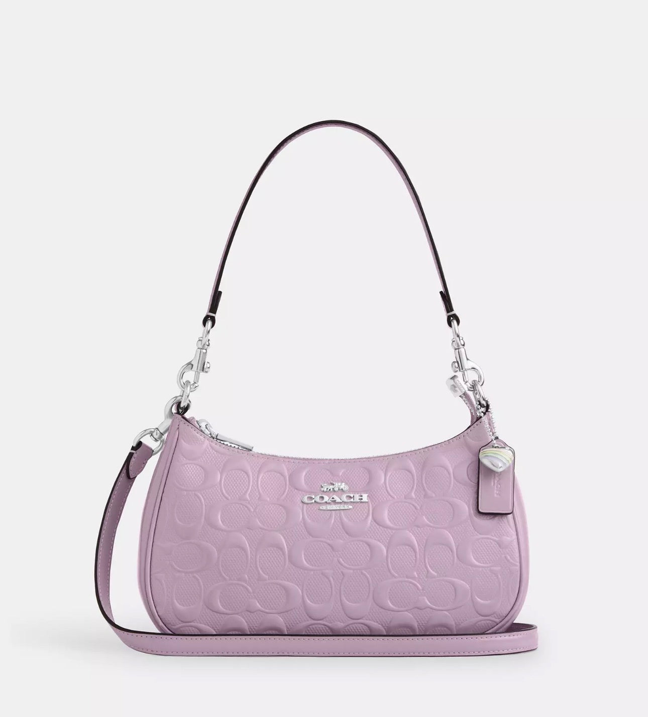 NWT Teri Shoulder Bag In Signature Leather With Heart Charm