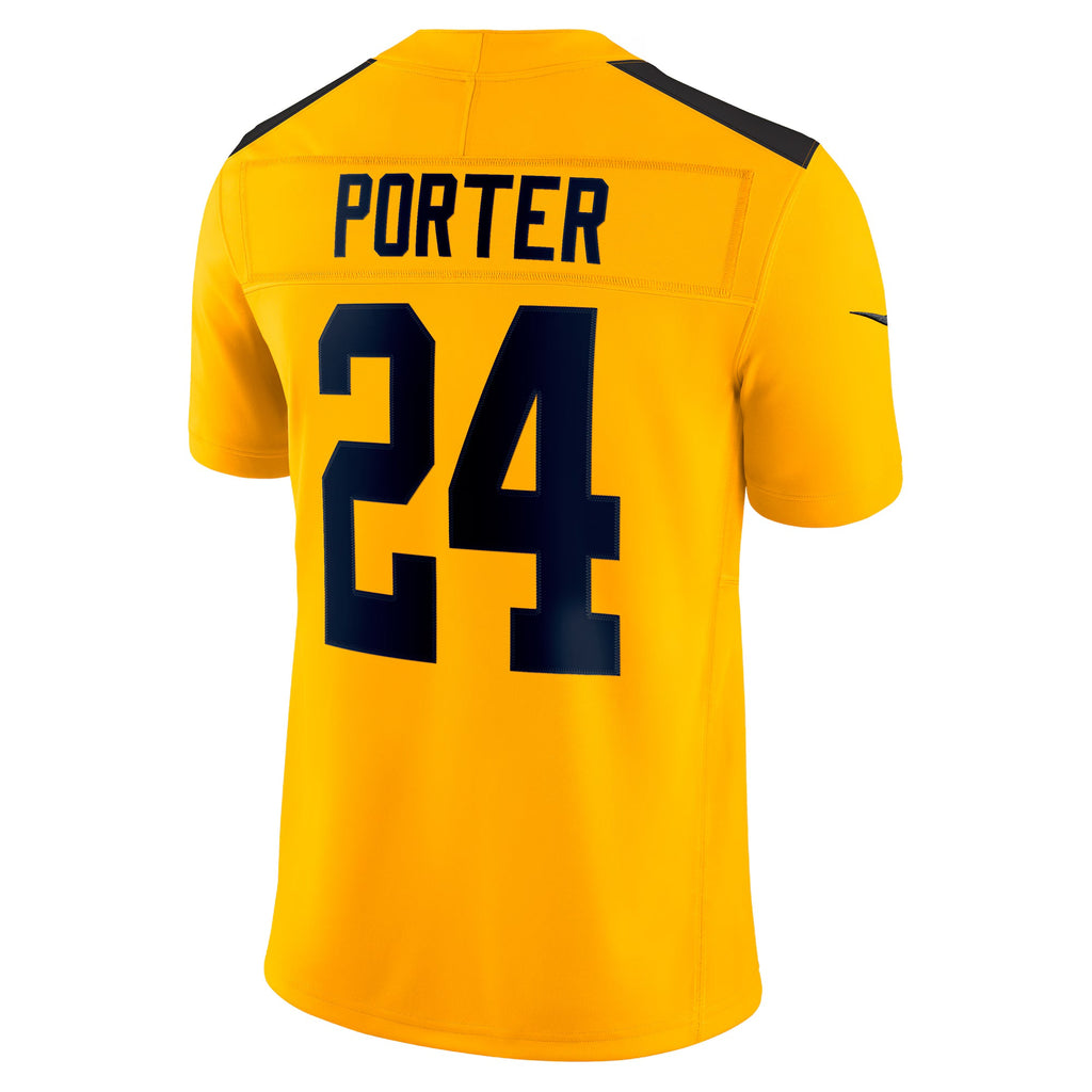 Pittsburgh Steelers Joey Porter Jr. Gold Alternate 1933 Throwback Vapor F.U.S.E. Limited Jersey