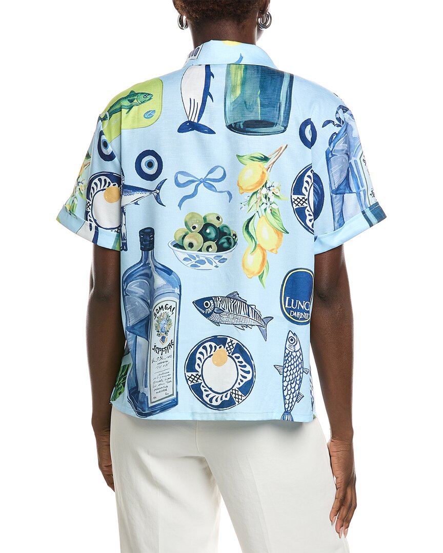 Gracia Printed Button Down Top